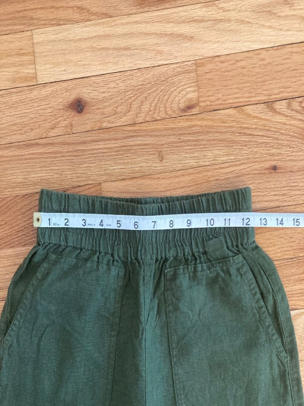 notPERFECTLINEN Puglia pants Juniper Green size S - Picture 3 of 6